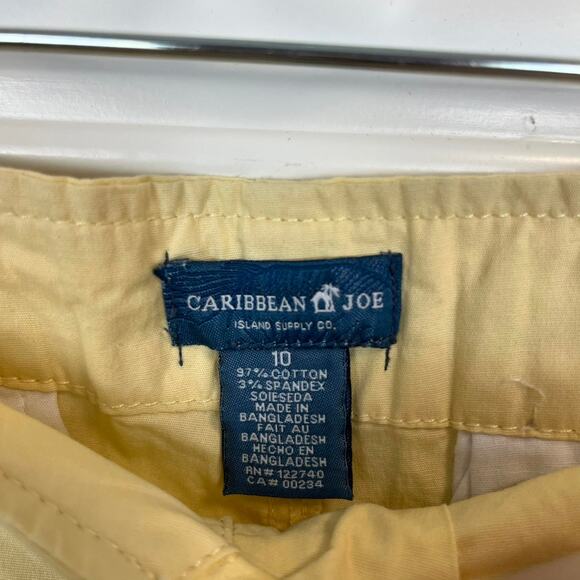 Caribbean Joe Yellow Bermuda Shorts – Size 12 - Picture 3 of 7